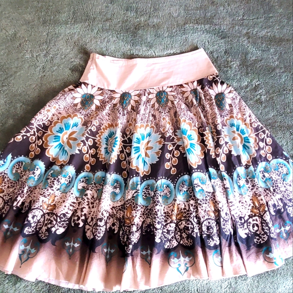 A-Line Floral Skirt